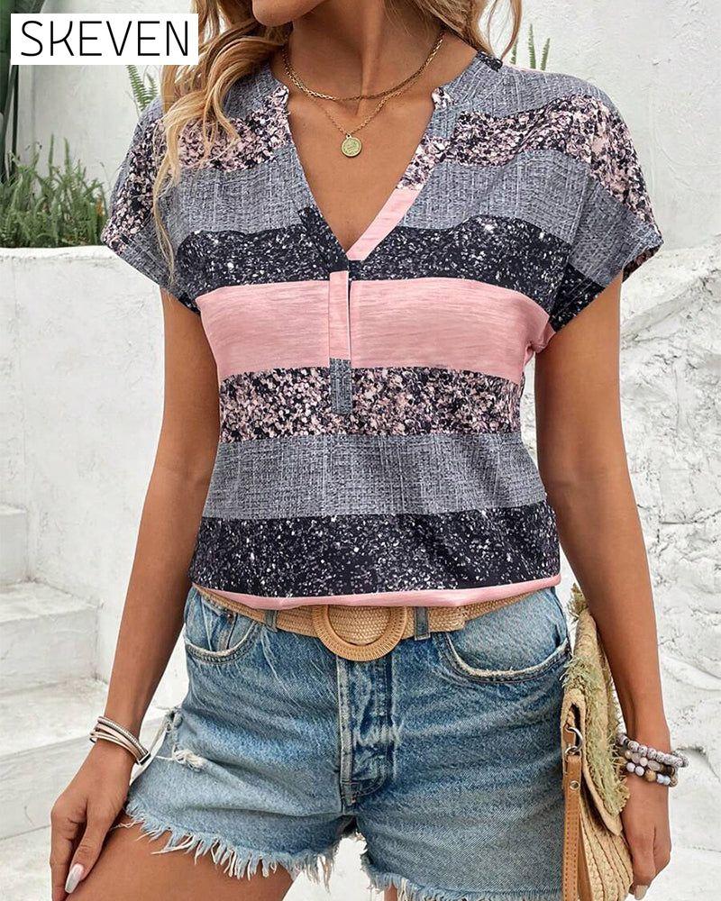V-Neck Short-Sleeved T-Shirt