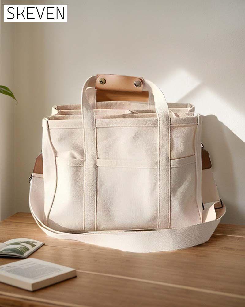 Geräumige Canvas-Tasche mit zwei Tragegriffen