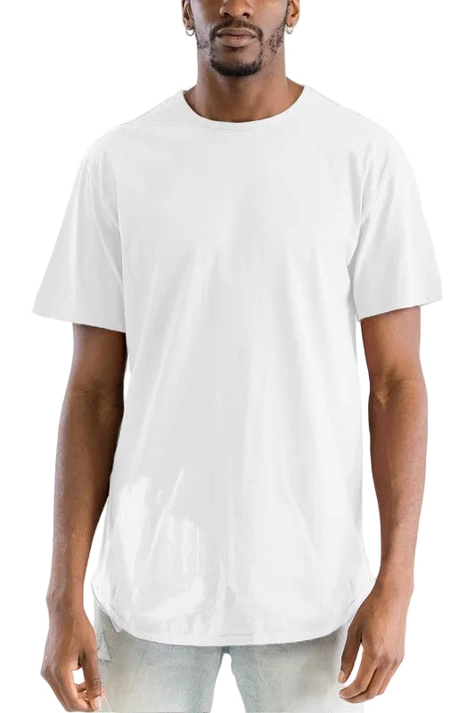 Extended Scallop Round Neck Tshirt