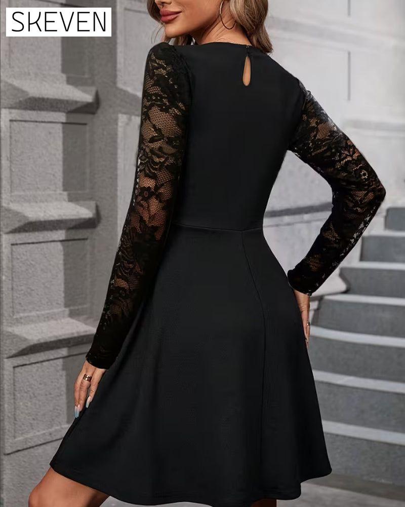 Lace Patchwork Fashion Party Dress