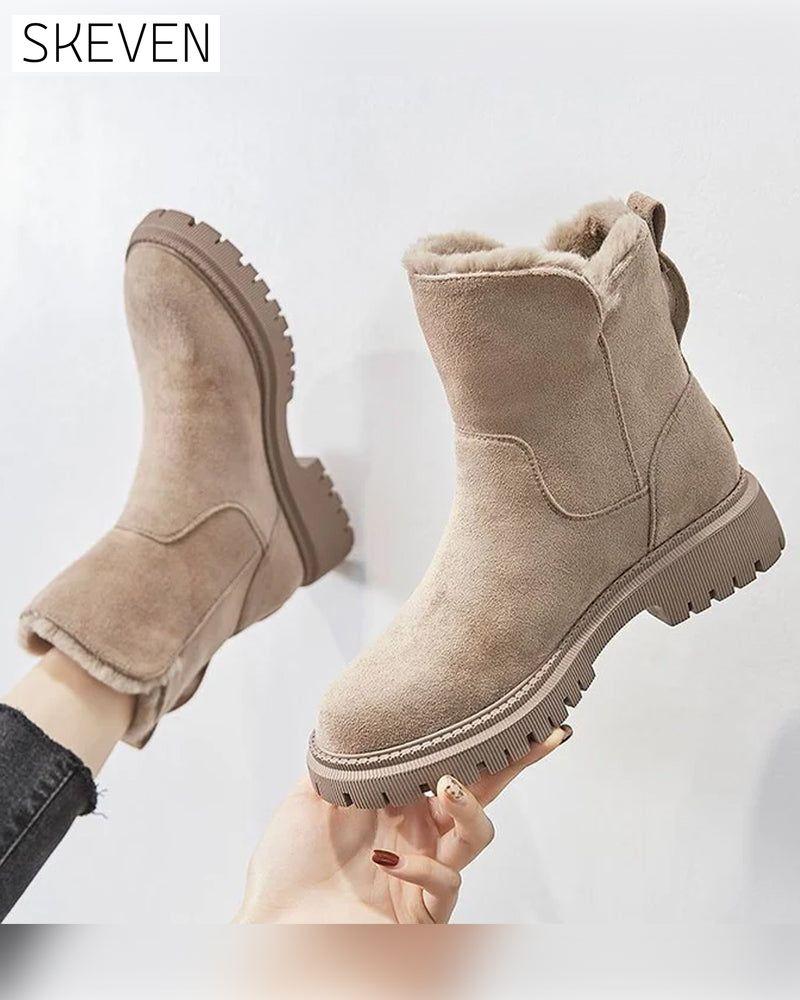 Damen-Winterfleece-Schneestiefel