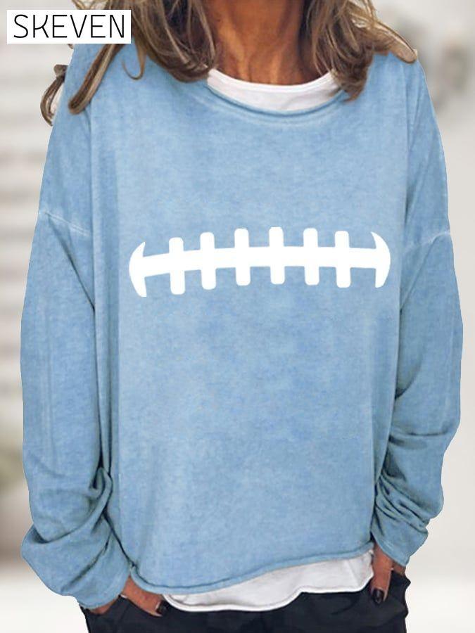 Women's Football Lover Casual Long-Sleeve T-Shirt