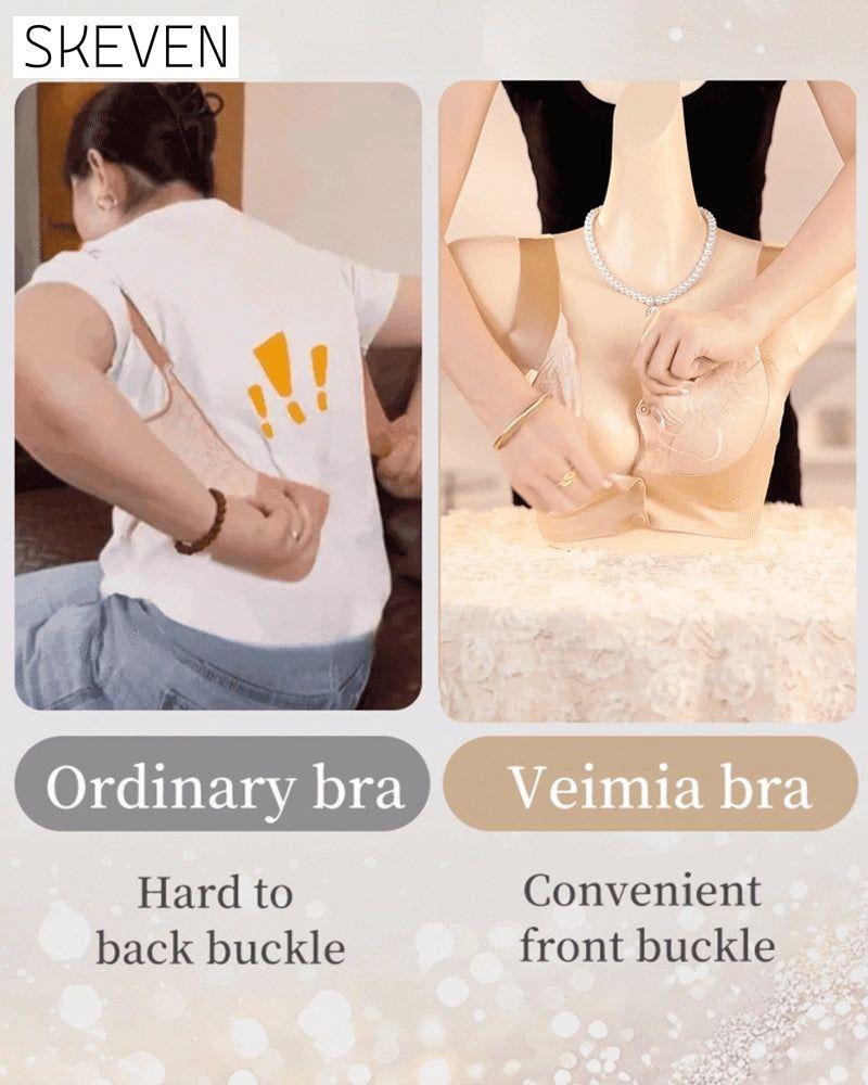 BH mit Vorderverschluss aus Satin und Spitze