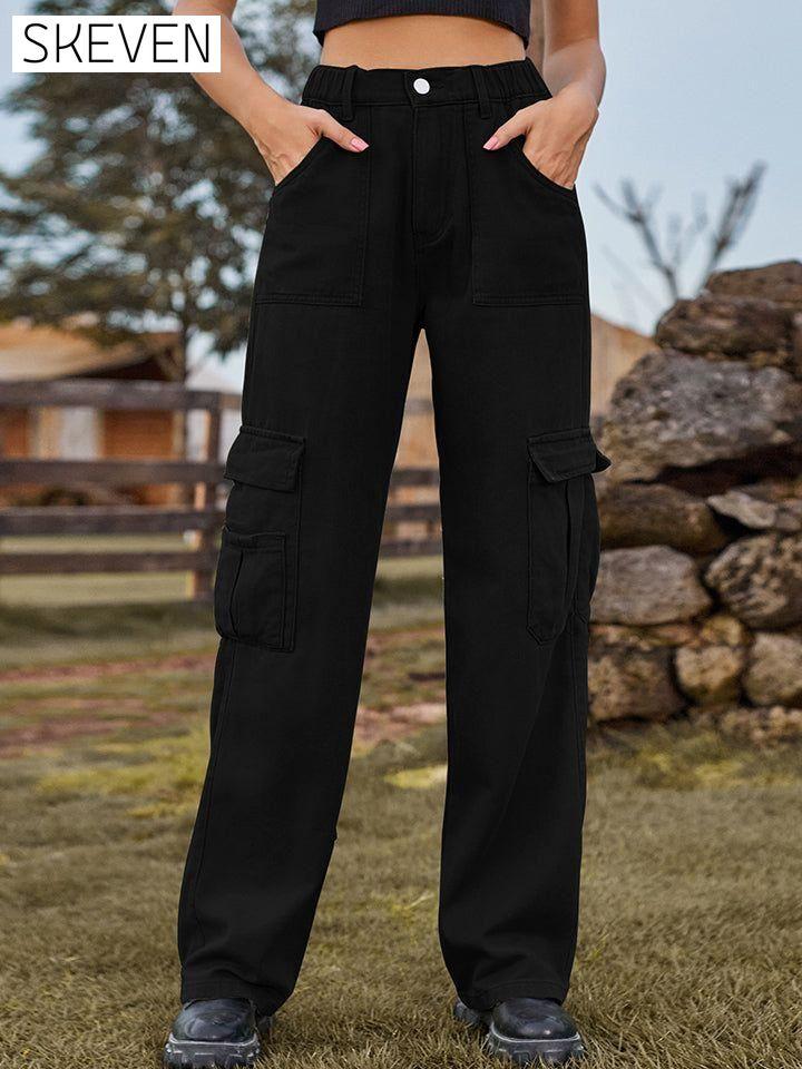 Pocketed Wide Leg Jeans clothes M.F Ship From Overseas Shipping Delay 09/29/2023 - 10/02/2023 trend