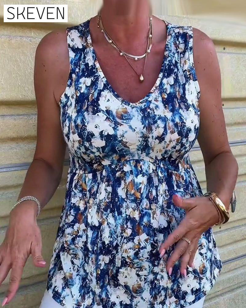 Sexy Printed Sleeveless Tank Top