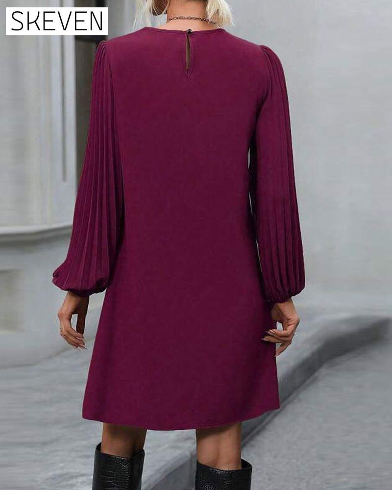 Elegant solid color dress