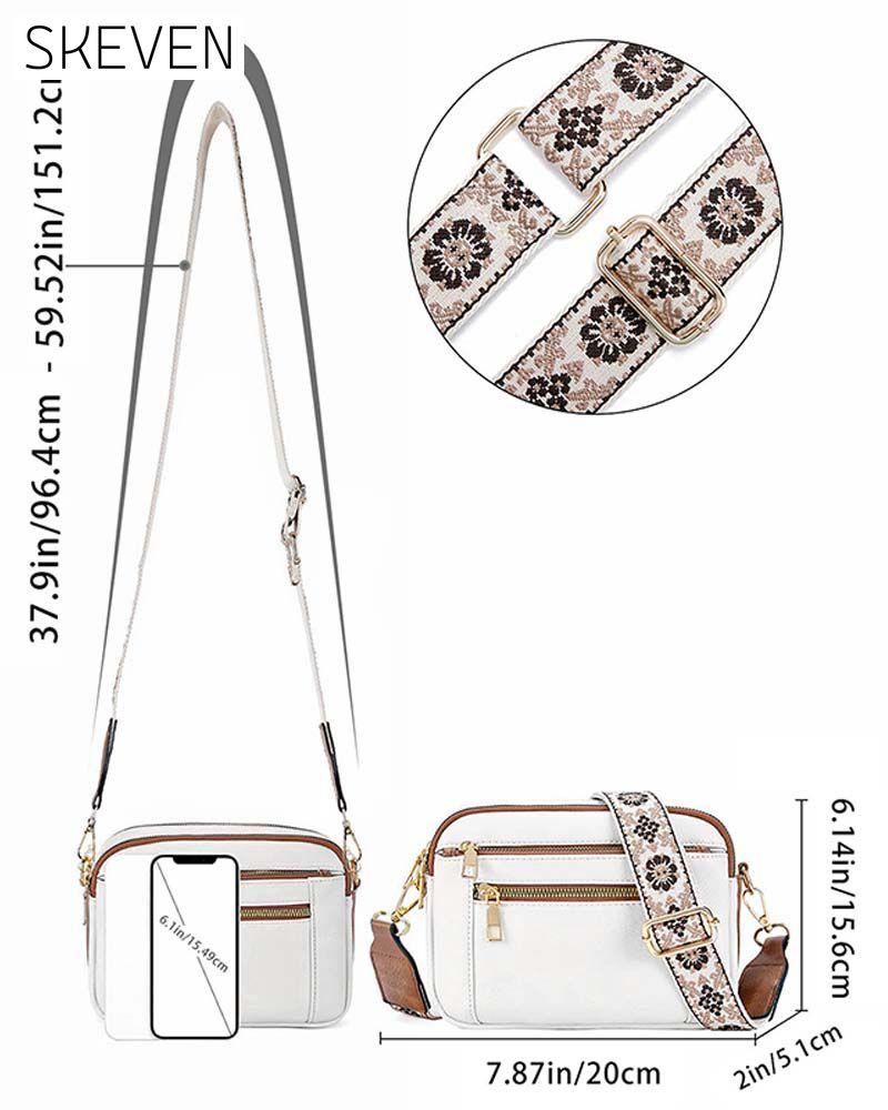 Multifunctional zipper crossbody bag