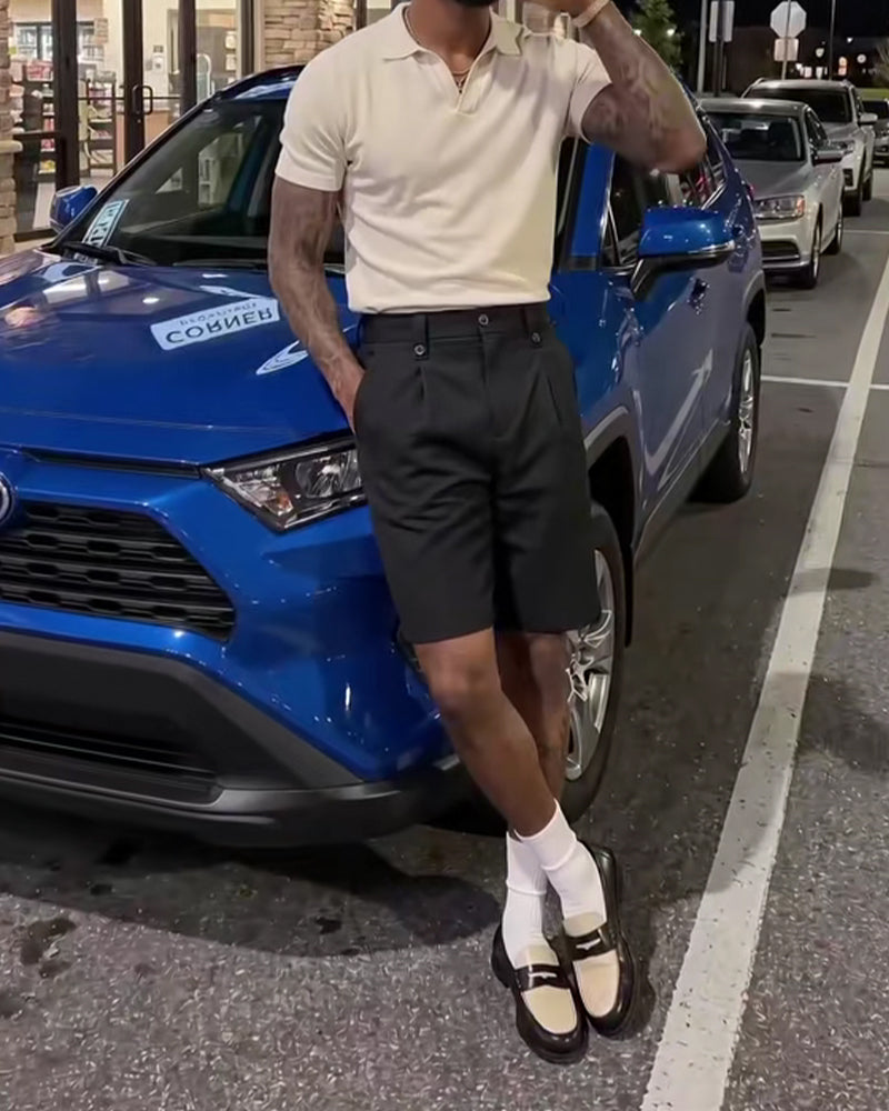Casual Versatile Men's Suit Shorts