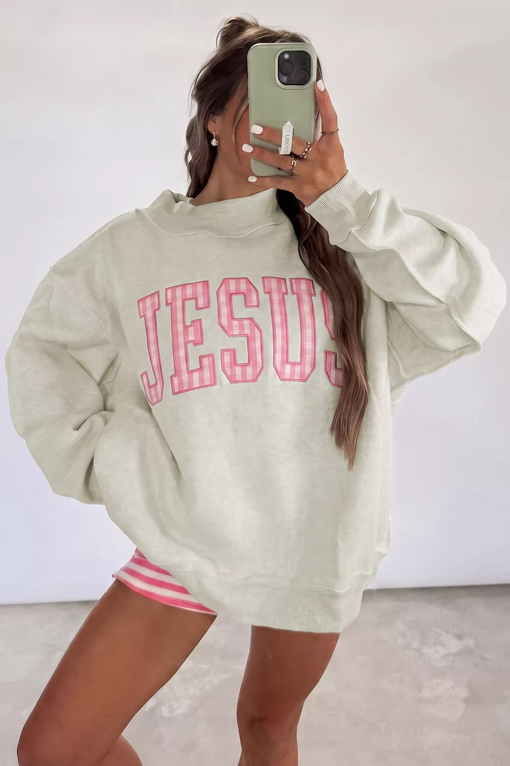 JESUS Crew Neck Sweatshirt