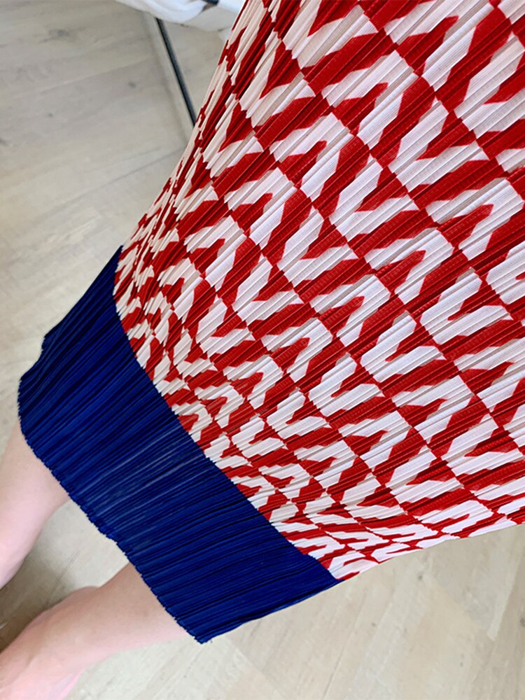 Miyake Pleated High Waist A-Line Skirt