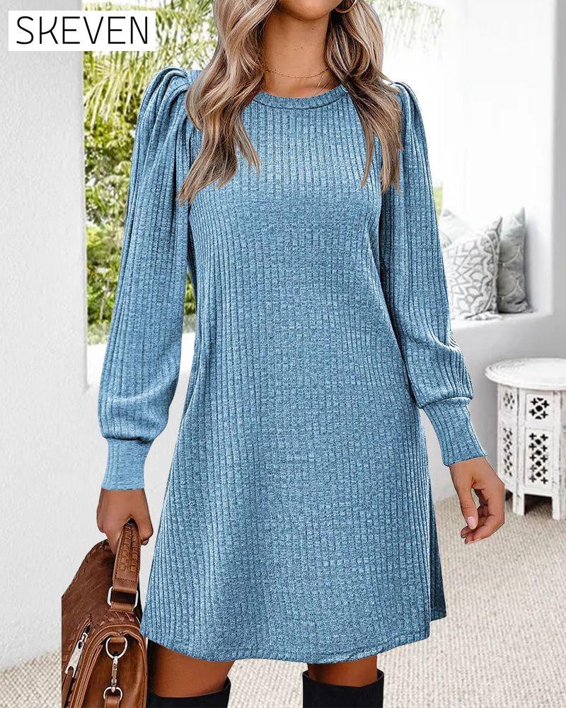 Winter Round Neck Loose Dresses