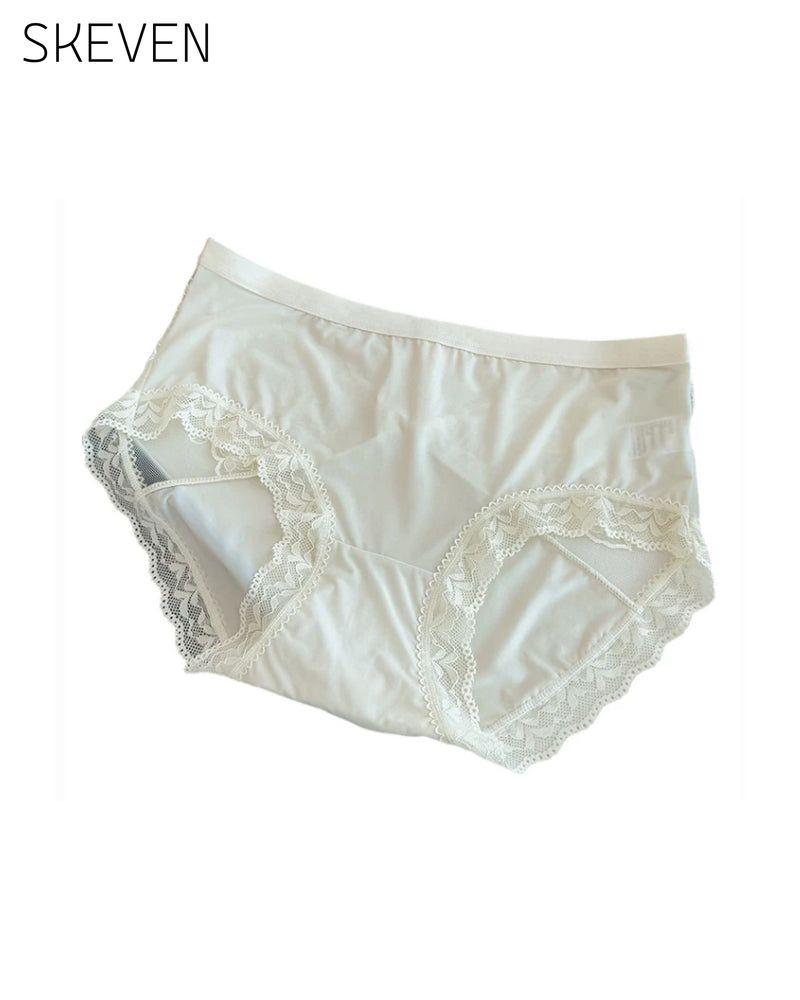 Damen-Slip aus weicher Spitze mit mittelhohem Bund