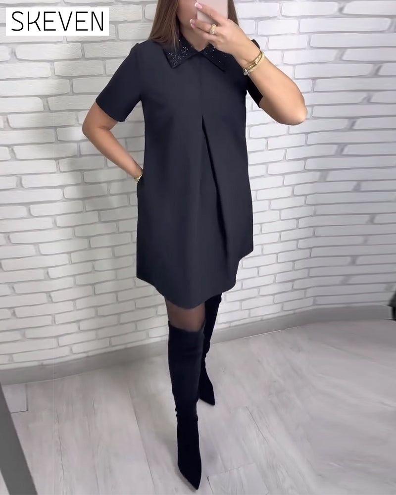 Robe à col Claudine tendance
