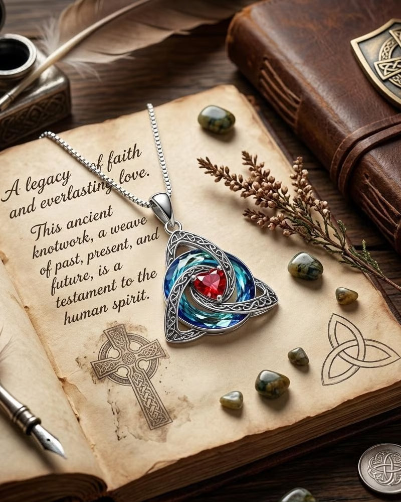 Birthstone Celtic Trinity Knot Necklace ✨
