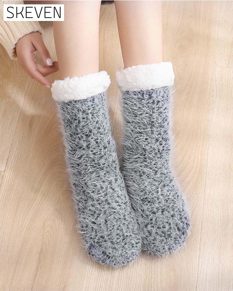 Cozy Lounge Slipper Socks with Grippers