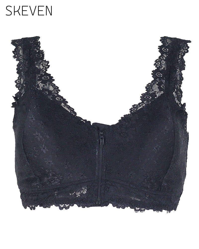 Sexy Lace Front Zipper Bra