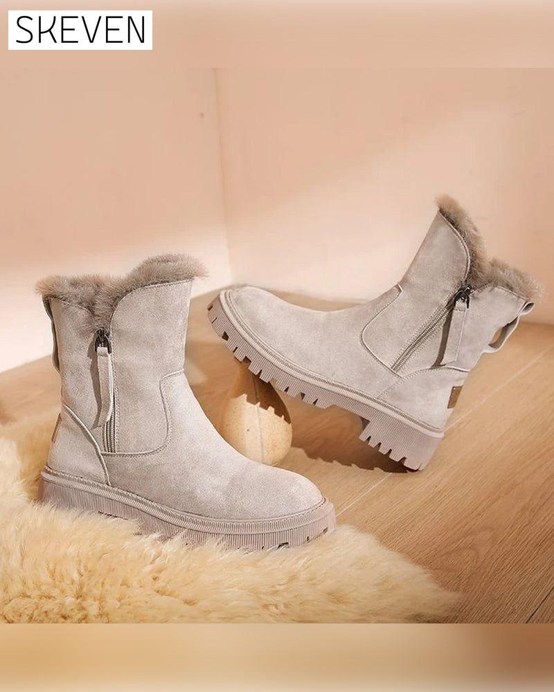 Damen-Winterfleece-Schneestiefel