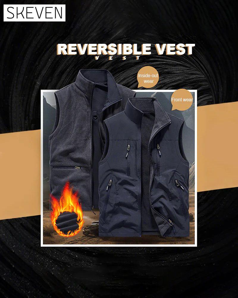 Zeitlich begrenztes Angebot – 50 % RABATT 🔥🧥 Ärmellose Herrenweste im Oversize-Schnitt mit Taschen