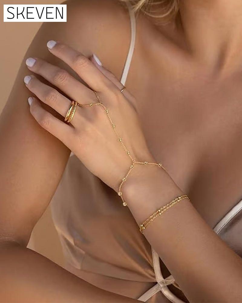 🏖️ KC Gold- und Sterlingsilber-Fußkettchen für Damen