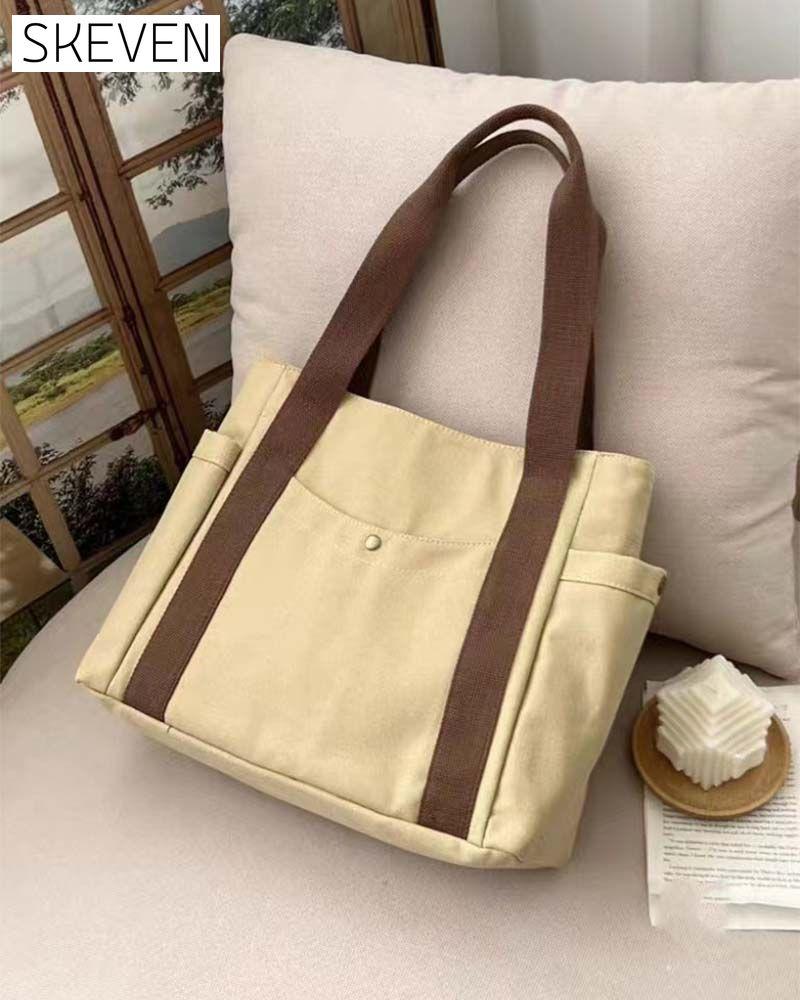 Geräumige Canvas-Tasche mit zwei Tragegriffen
