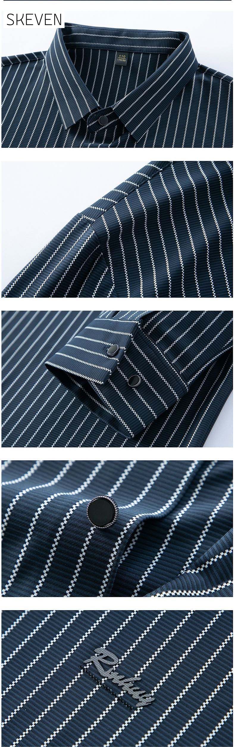 👔 Klassisches gestreiftes Langarmhemd für Herren