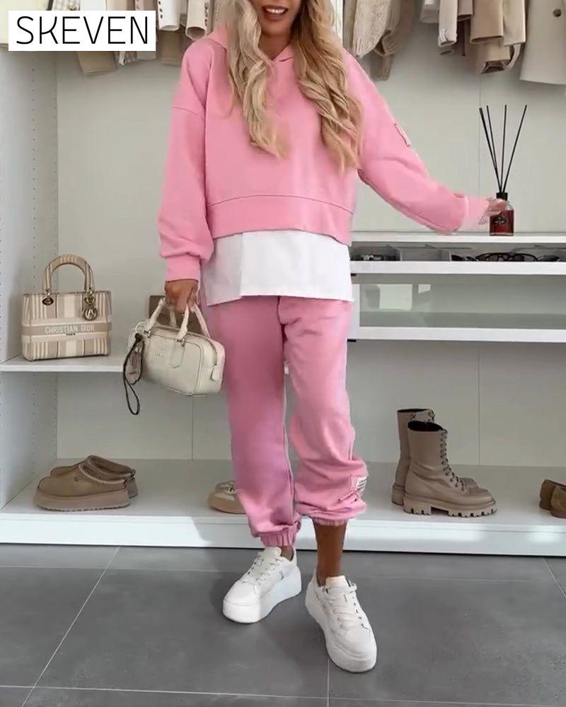 Ensemble décontracté sweat-shirt à capuche et pantalon
