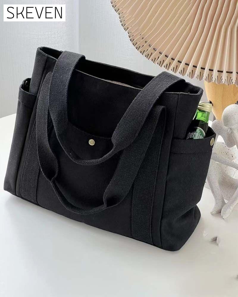 Geräumige Canvas-Tasche mit zwei Tragegriffen
