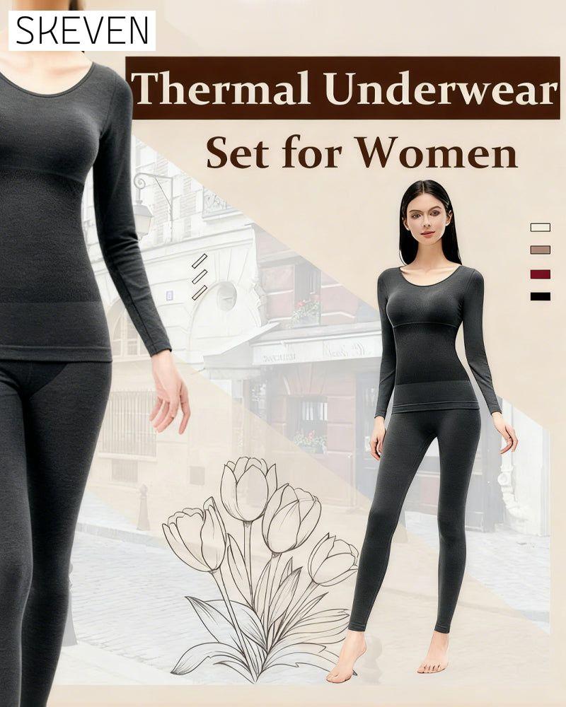 Ensemble de sous-vêtements thermiques pour femmes