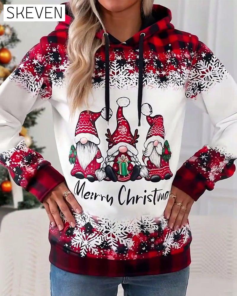 Hoodie mit Weihnachtsmann-Print