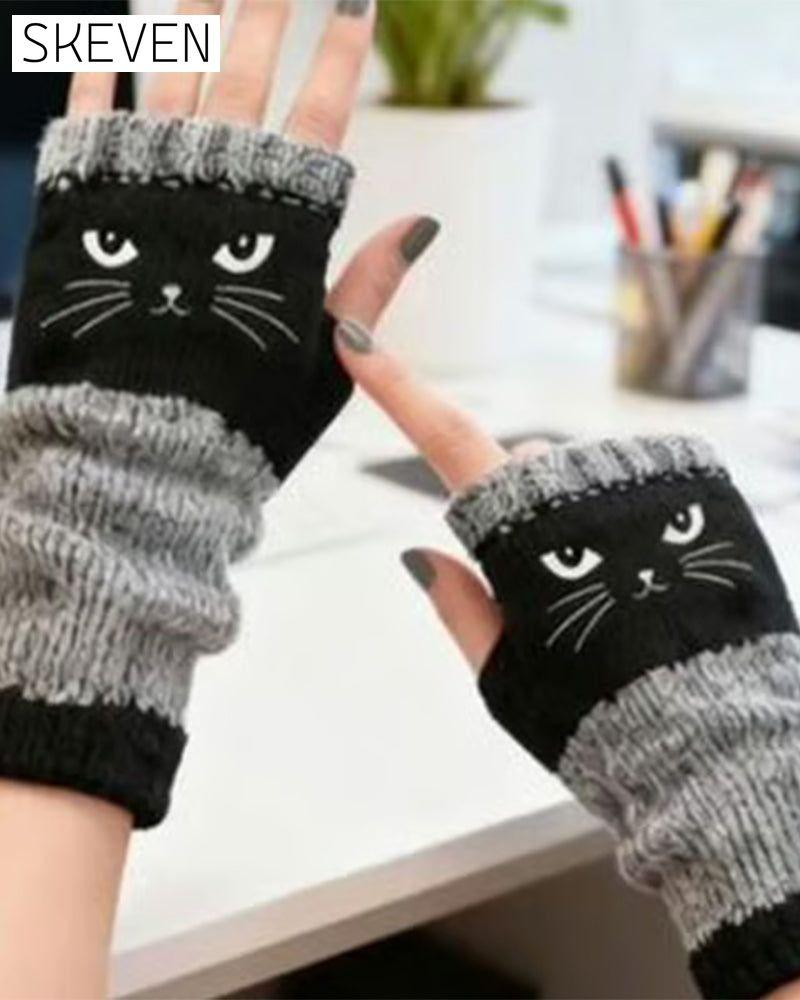 Fingerlose Katzenhandschuhe