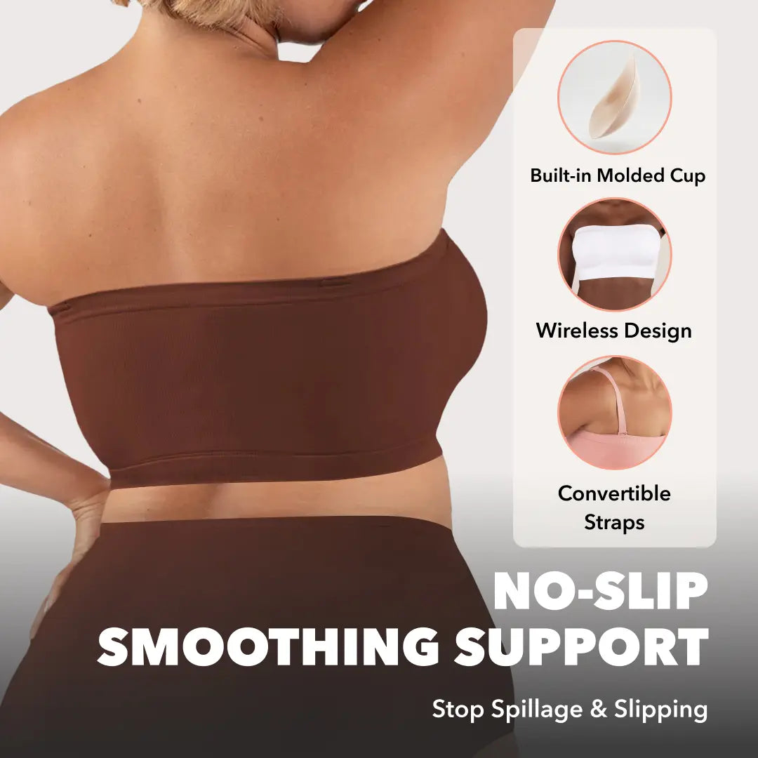⏳⏳LAST DAY SALE ONLY ￡10.99!!🔥Aurelle™ No-Slip Convertible Bandeau – 3-Way Wear, Wire-Free & Trusted by 50K+ Women👙🇬🇧