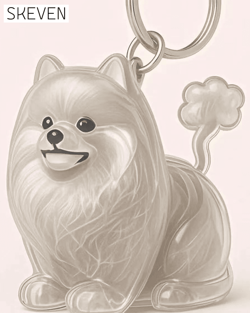 Dog Hair Keepsake Keychain - Memory Capsule Pendant