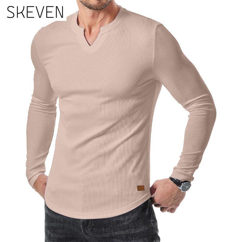 Slim-Fit-Muskelshirt mit V-Ausschnitt für Herren