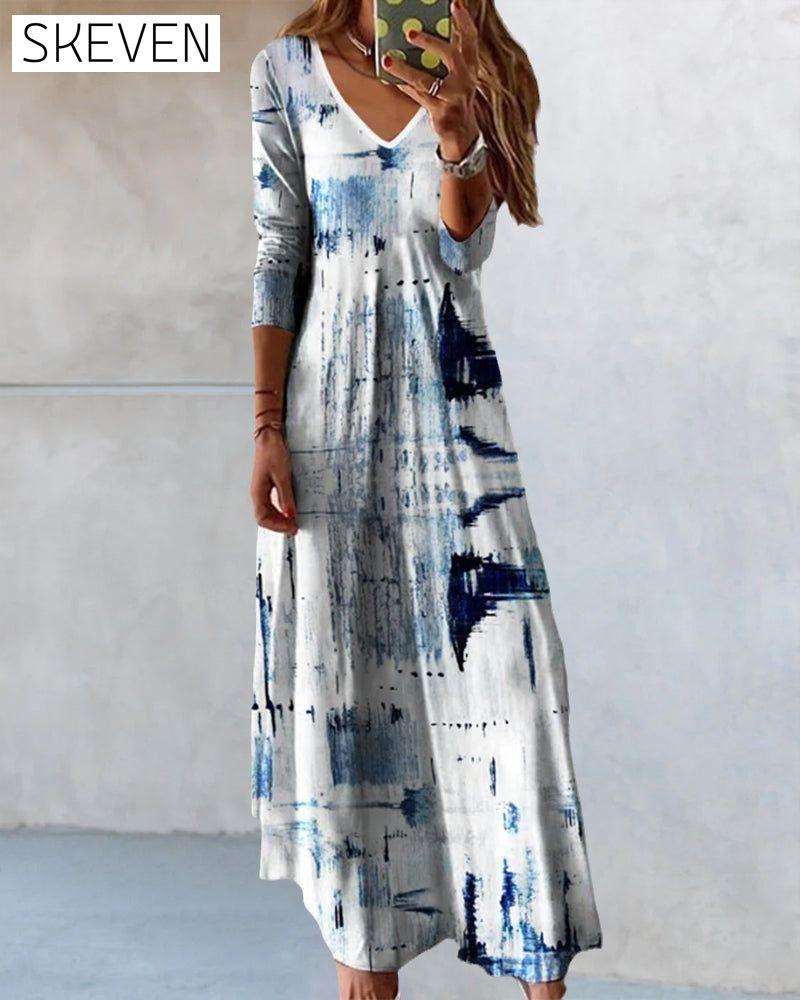 Gradient print maxi dress 23BF Casual Dresses Clothes Dresses SALE Spring Summer