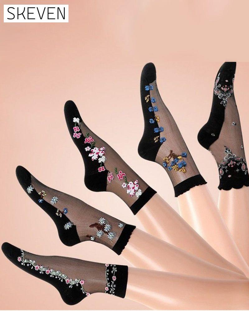 Glass Silk Crystal Socks