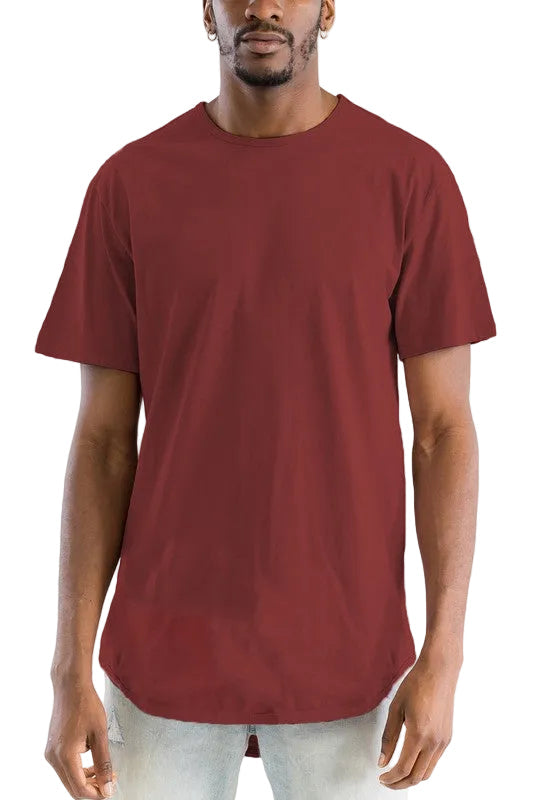 Extended Scallop Round Neck Tshirt