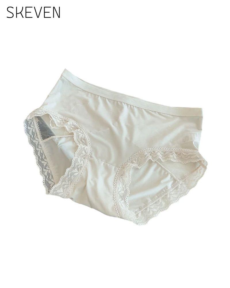 Damen-Slip aus weicher Spitze mit mittelhohem Bund