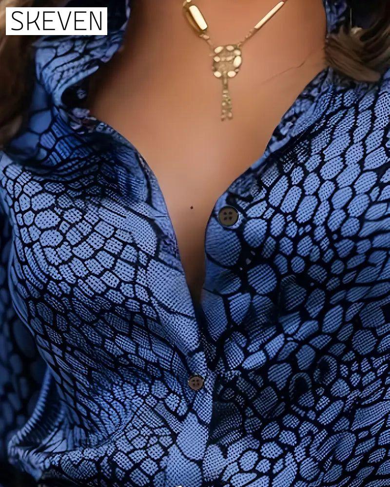 Chemise à imprimé animal tendance