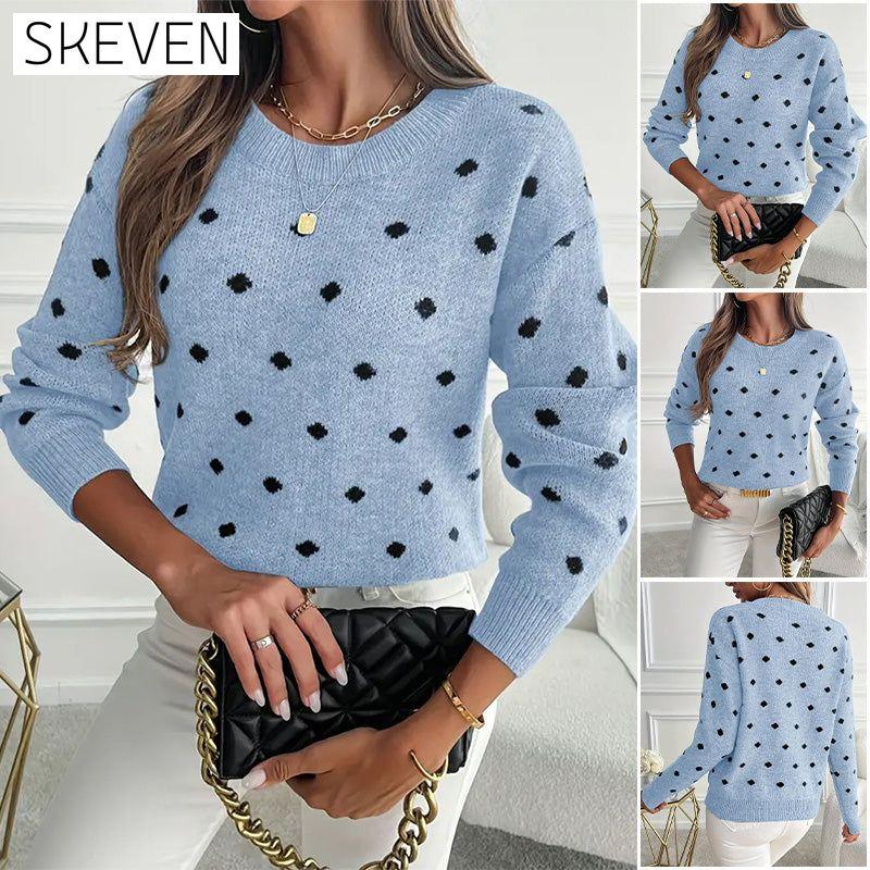 Crew Neck Long-Sleeved Pullover