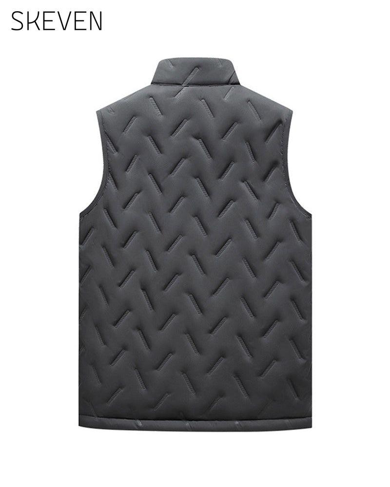 Unisex Winter Warme Lässige Ärmellose Steppweste mit Fleecefutter