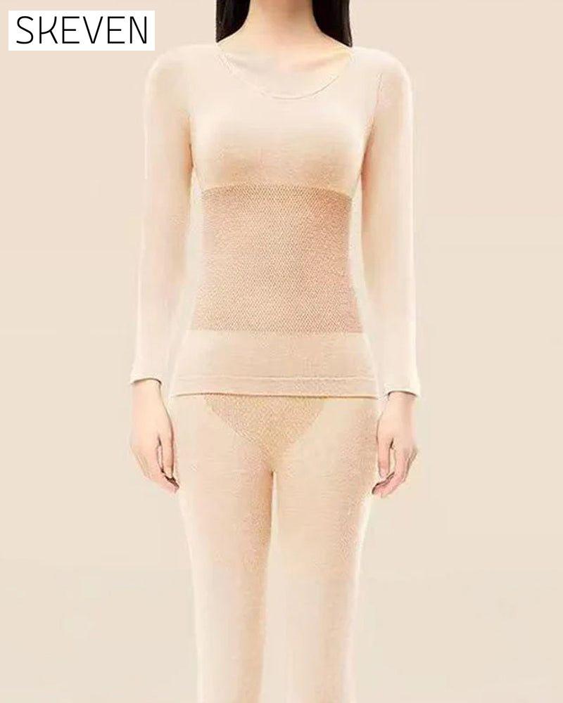 Ensemble de sous-vêtements thermiques pour femmes