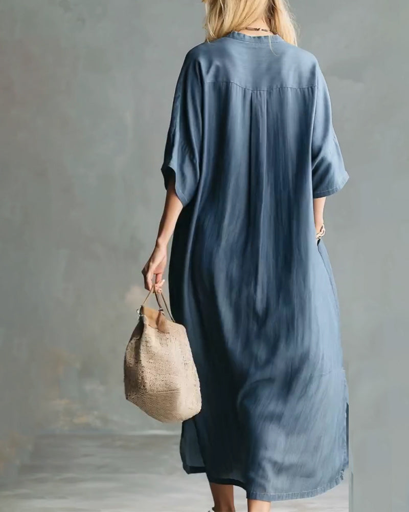 Casual Loose Shirt Long Dress