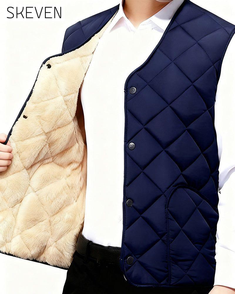Men's Casual Quilted Thermal-Lined Vest