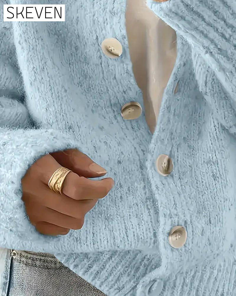 Bequemer, einfarbiger Cardigan