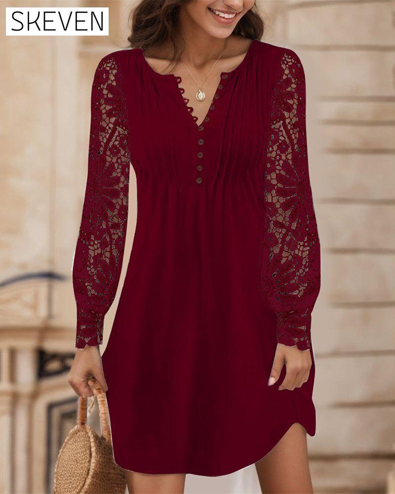 Robe patchwork plissée unie