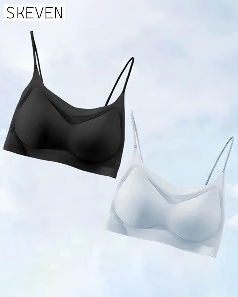 Soutien-gorge ultra-fin, sans coutures, en soie glacée, ultra confortable.