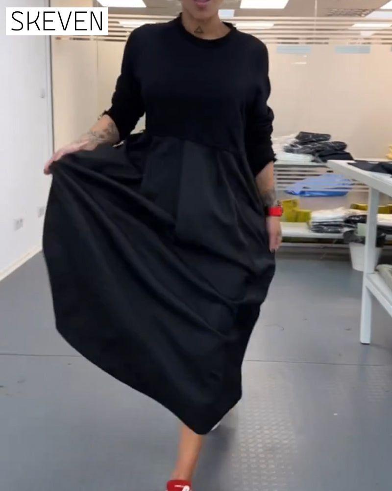Maxi Solid Color Casual Dress 2023 f/w casual dresses Clothes discount Dresses spring