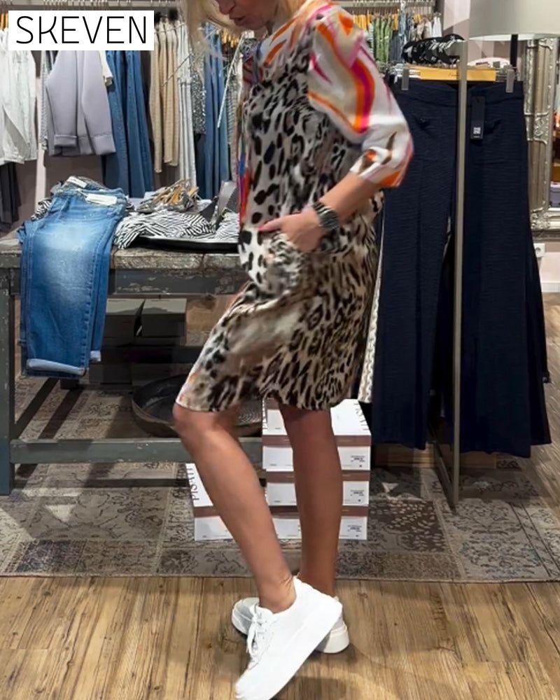 Women's daily casual color dress