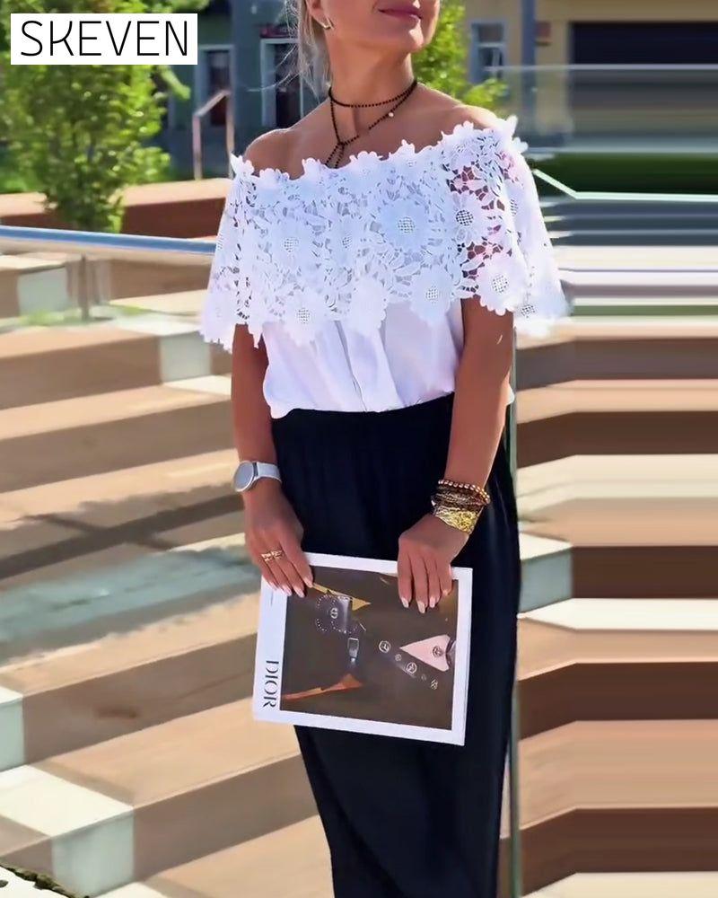 Blouse en dentelle tendance