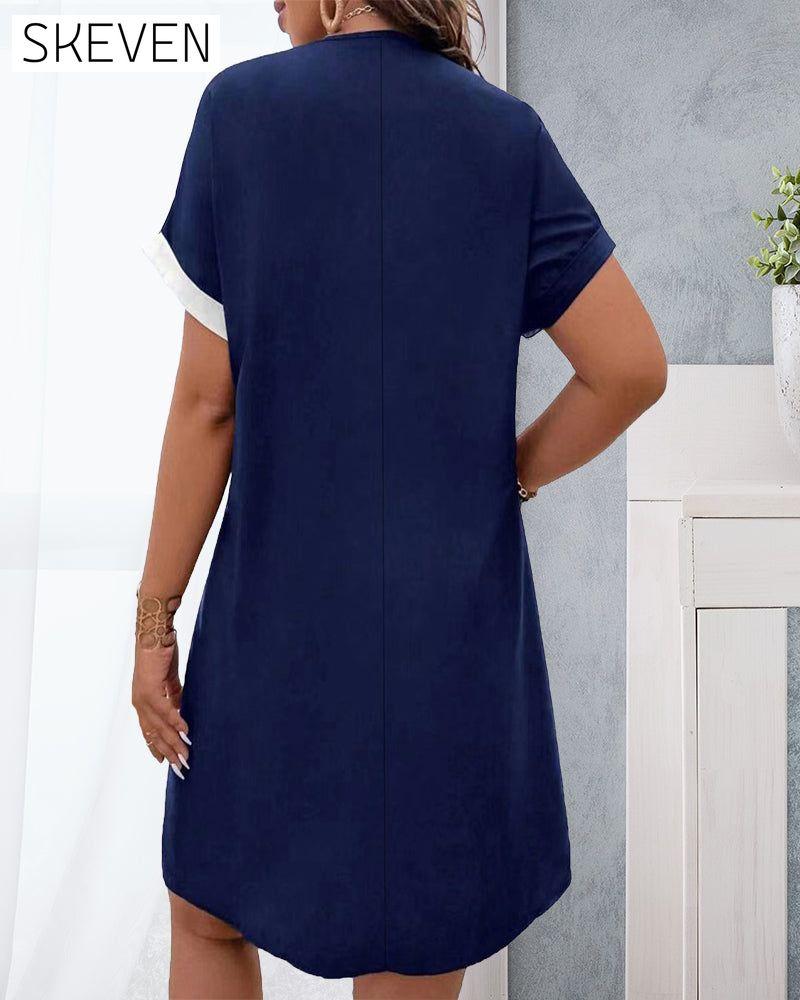 Floral Print Short Sleeve Dress